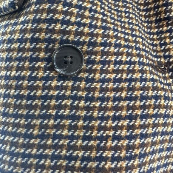 Old Navy Sports Blazer Womens S Brown Blue Plaid Jacket Academia Preppy Lined - Picture 6 of 15